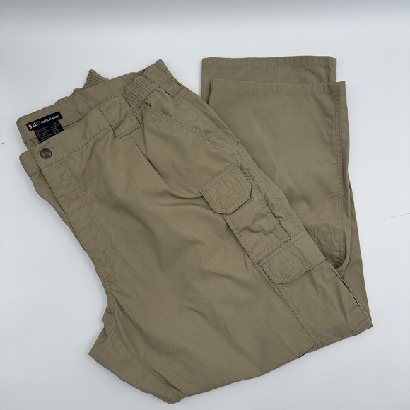 Lot 2 5.11 TACLITE Pro Tactical Pants Style 74273 Mens 42x30 Tan Gray Pockets - Picture 2 of 16